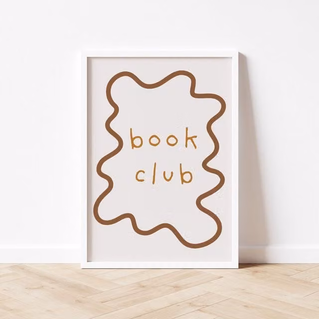 Autumns Corner Book Club Wavy Edition Typography Paper Poster A2 – 1