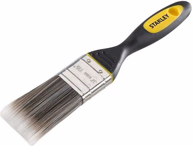Stanley Dynagrip Synthetic Paint Brush in Black and Multicolour with Stainless Steel