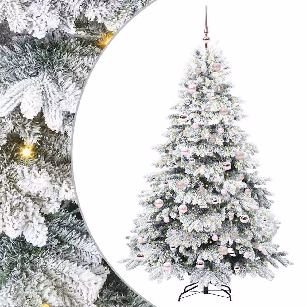 Berkfield Home Artificial Green Christmas Tree with 300 Warm White LEDs, Height: 180 cm – 2