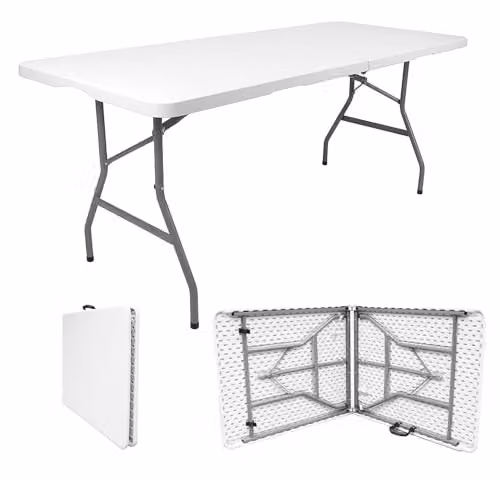 Royalford Heavy Duty 6ft Folding Table in White