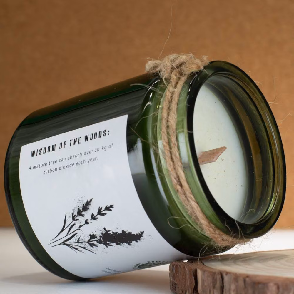 Serenityy Wild Lavender Floral Soy Candle in Green Glass, 50 g – 2