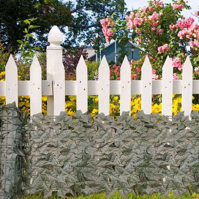 Best Artificial Ivy Leaf Green Privacy Garden Fence Screening for Wall Mounting