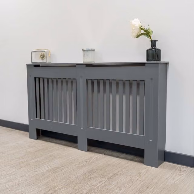 Jack Stonehouse Classic Vertical Line Radiator Cover in Grey