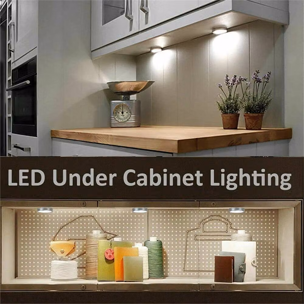 PAWNORA 6-Piece Cool White LED Under Cabinet Lights in Aluminium for Kitchen Furniture – 3