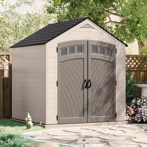 Rowlinson Suncast Vista Garden Shed in Black and Beige – 2