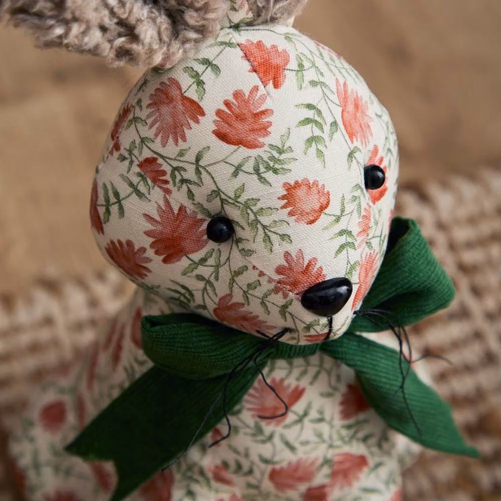 Voyage Maison Hattie Hare Floral Printed Door Stop in Green and Multicolour – 2
