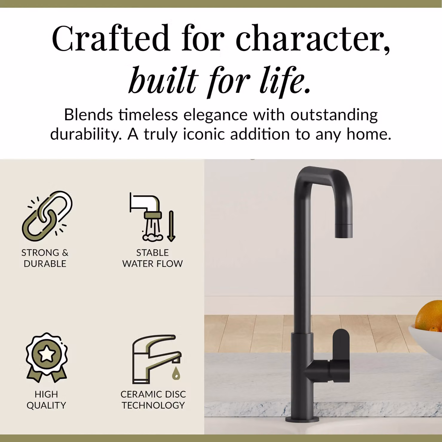 Balterley Kuma Single Lever Kitchen Mono Mixer Tap in Matt Black – 2