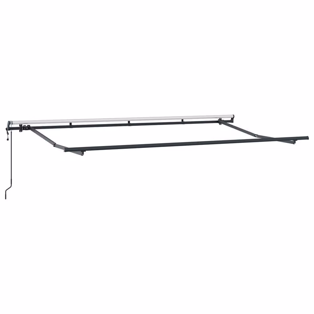 Berkfield Home Manual Retractable Wall-Mounted Awning in Beige, W: 350 cm, D: 200 cm