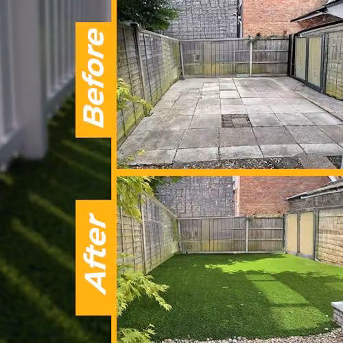 WALPLUS Artificial Grass Roll, Green, 15mm Pile, UV Resistant and Self Draining Pet Friendly Turf Mat – 5