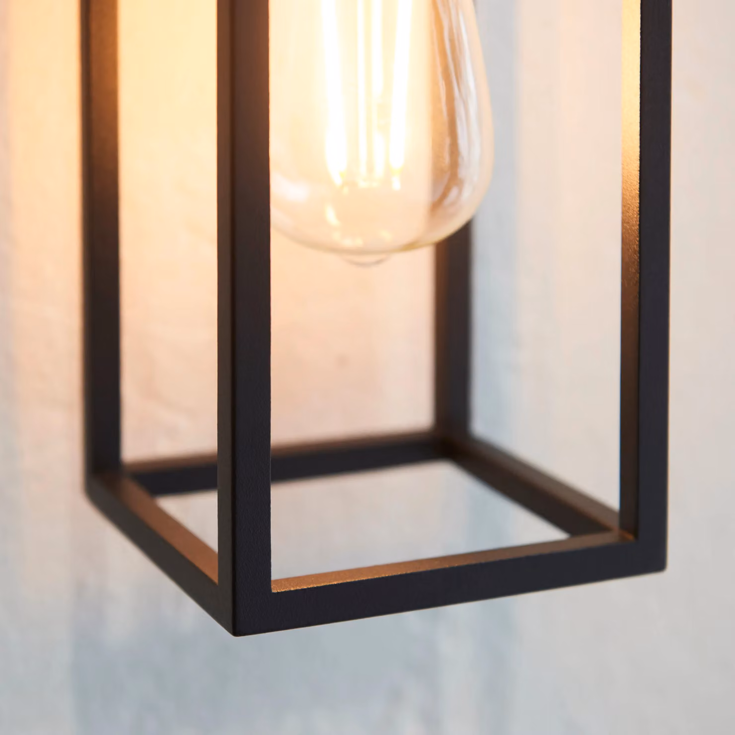 Loops Modern Black Aluminium Outdoor Wall Light IP44 with Dimmable E27 LED Bulb – 4