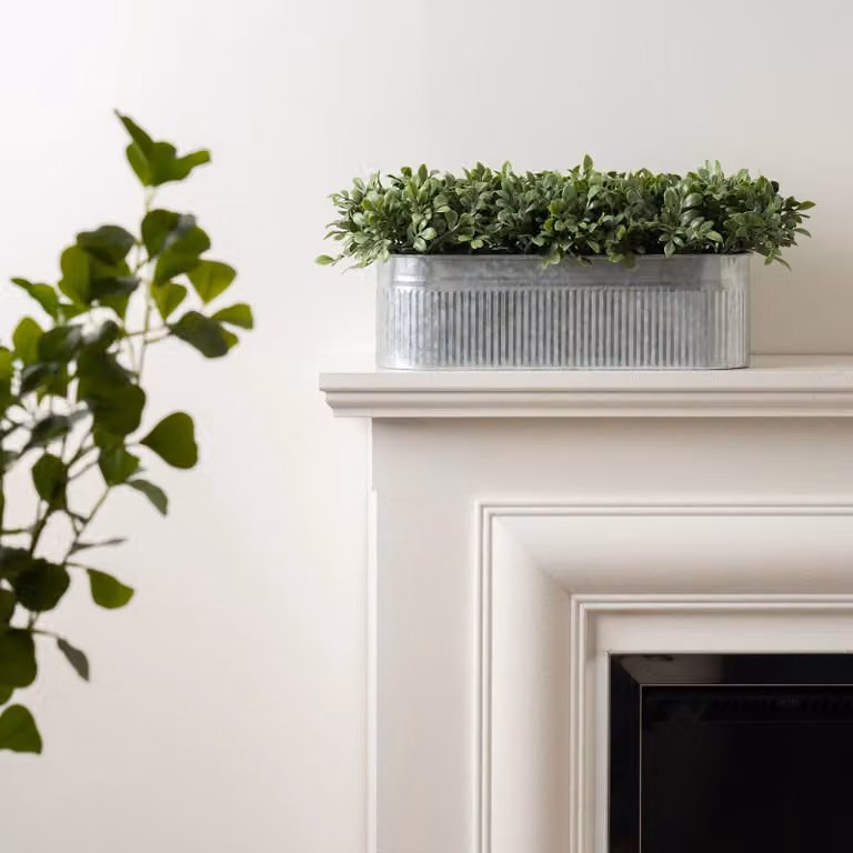 Scottish Everlastings Ltd Green UV Resistant Boxwood Trough, W: 51 cm, D: 23 cm