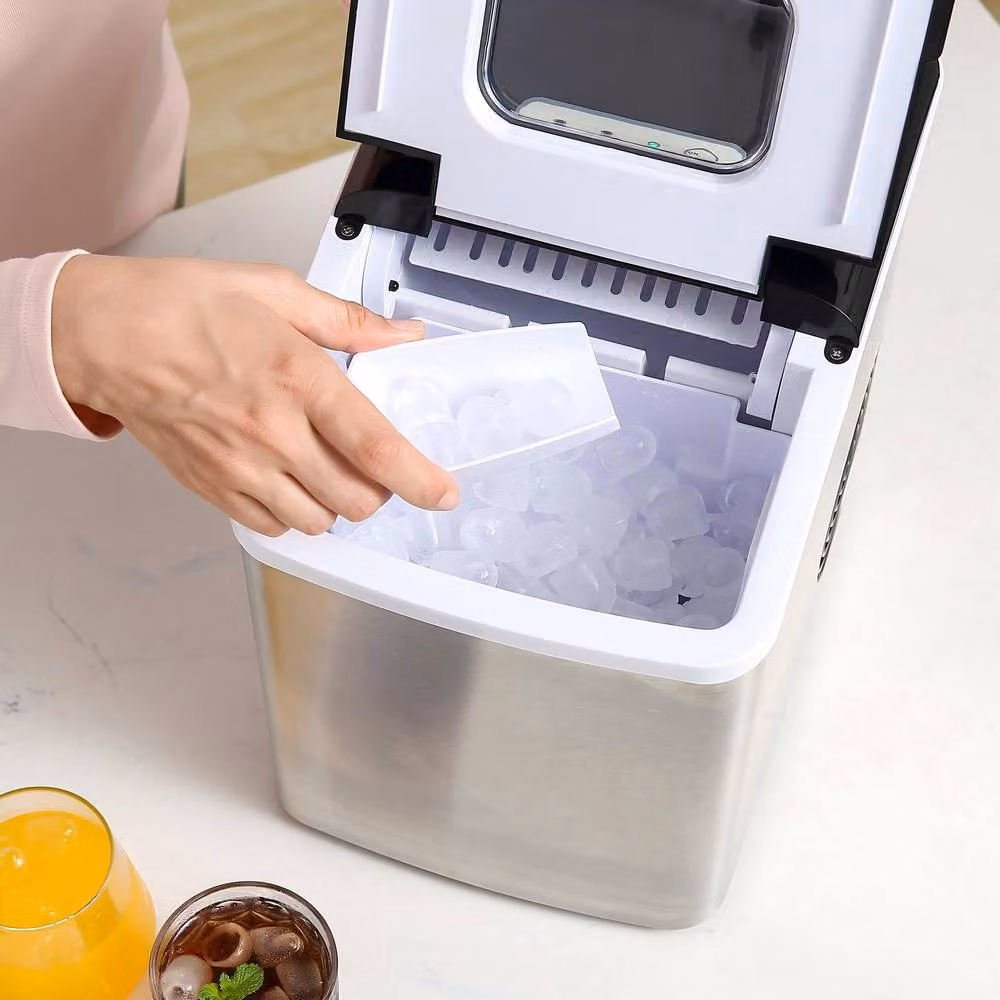 STILVORA Countertop Ice Maker with Self-Cleaning Function, Silver – 7