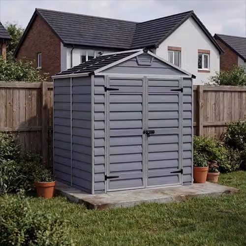Palram Canopia SkyLight Garden Shed in Grey, W/D/H: 185 x 154 x 217 cm – 2