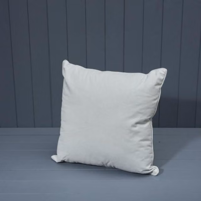 KDMD Plain Grey and Beige Handmade Square Cotton Cushion with Filling