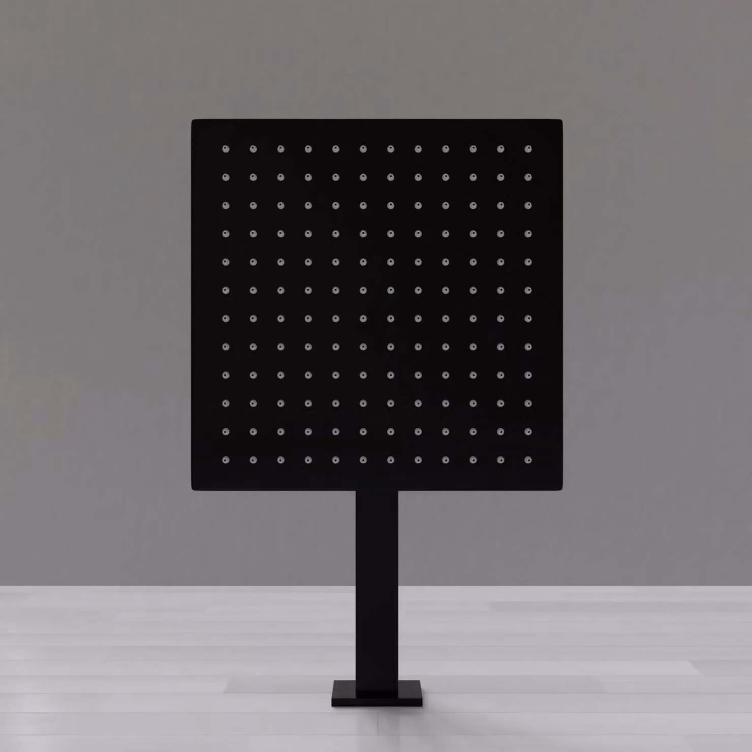 Nes Home Square Slim Rainfall Overhead Shower Head in Matte Black, 250 mm – 2