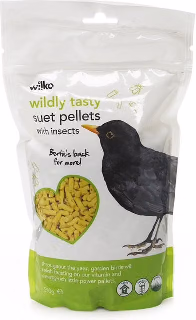 wilko Wildly Tasty Insect Suet Pellets Multicolour