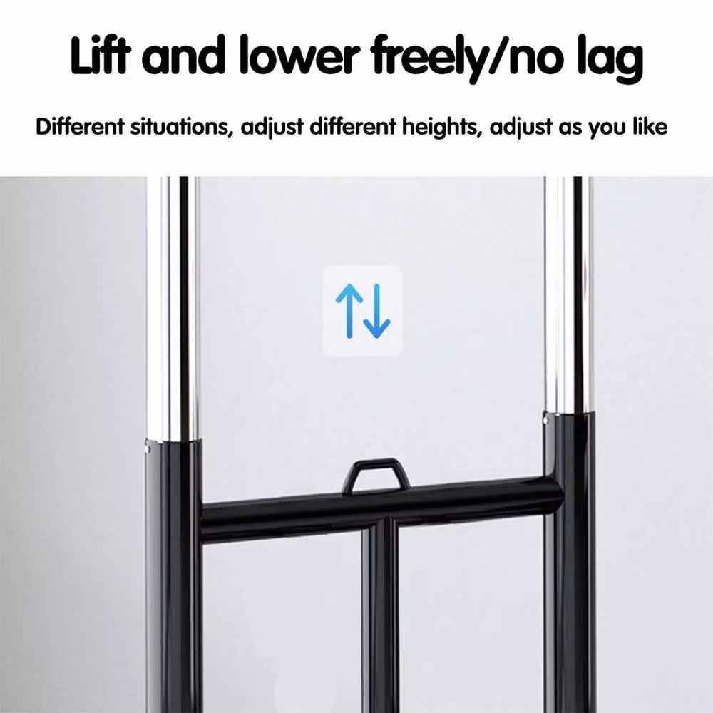 NESTLUNE Heavy Duty Folding Hand Trolley Sack Truck in Black, W: 52 cm – 4