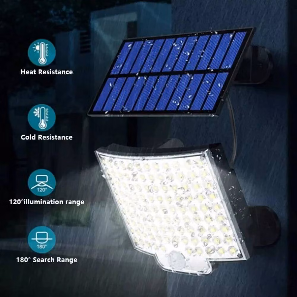 Kelvenix Solar Powered LED Wall Light with PIR Motion and Dusk Sensor in Black – 6