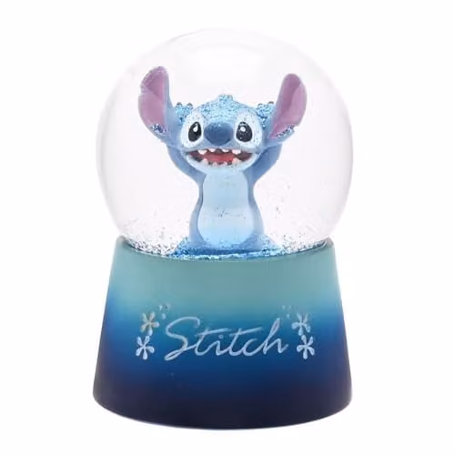 Widdop Disney Lilo & Stitch Snow Globe, Hand-Painted Waterball with Glitter Dome and Resin Base, Height: 12 cm – 1