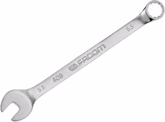 Facom Slim Metric Combination Spanner 5.5mm in Silver Steel