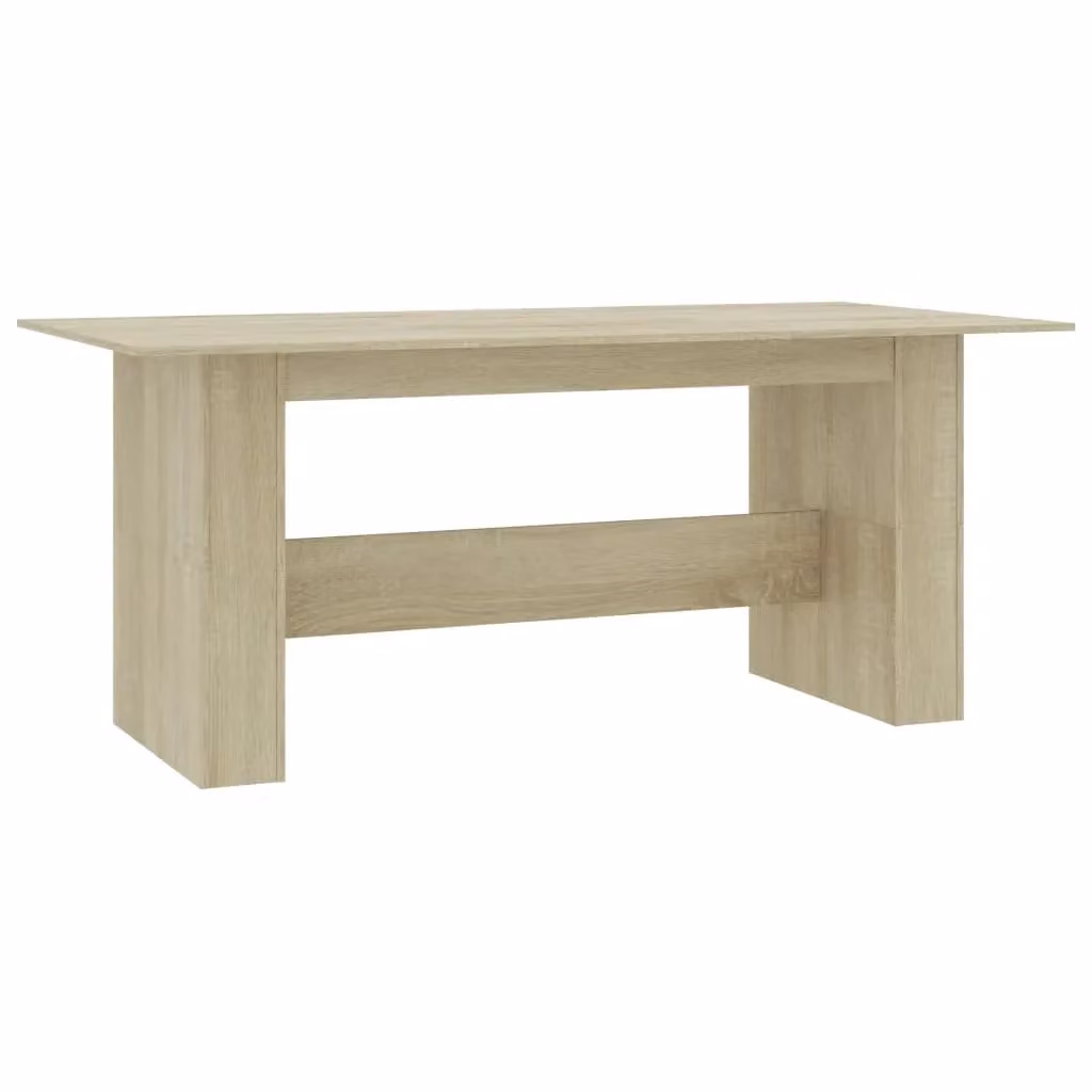 Berkfield Home Sonoma Oak Rectangular Dining Table in Brown, W/D/H: 180 x 90 x 76 cm – 2