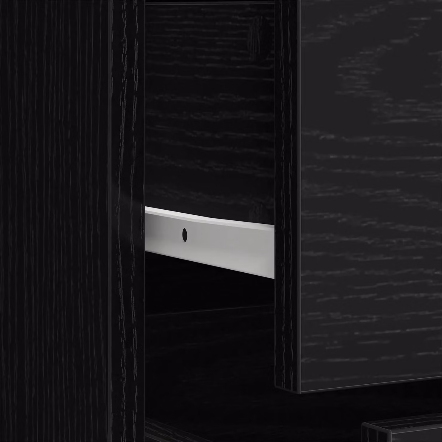 Berkfield Home Black Oak Wardrobe with Integrated Drawers, W/D/H: 80 x 52 x 180 cm – 3