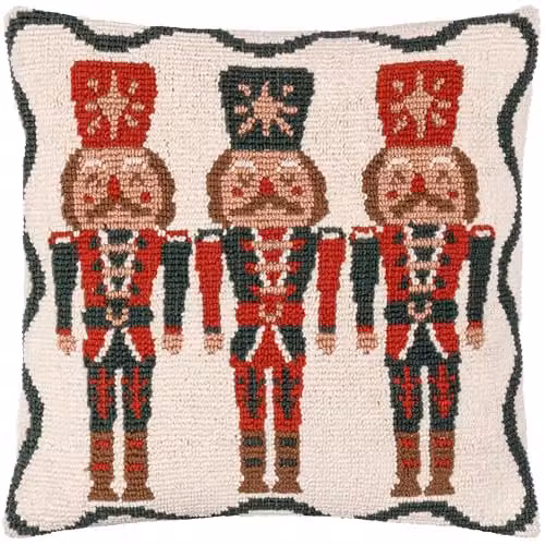 Furn Nutcracker Trio Multicolour Polyester Filled Square Cushion W/D/H: 45 x 45 x 45 cm