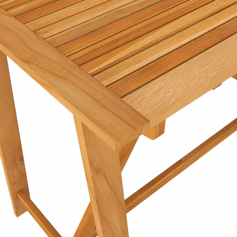 Berkfield Home Rustic Brown Solid Acacia Wood Garden Bar Table W/D/H: 140 x 70 x 104 cm – 2