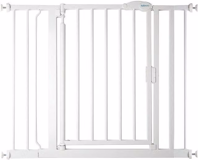 Safetots White Pressure Fit Self Closing Stair Gate