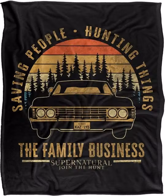Warner Bros. Supernatural Driving Sunset Silky Touch Super Soft Fleece Throw Blanket, Multicolour, W: 91 cm, D: 147 cm – 6