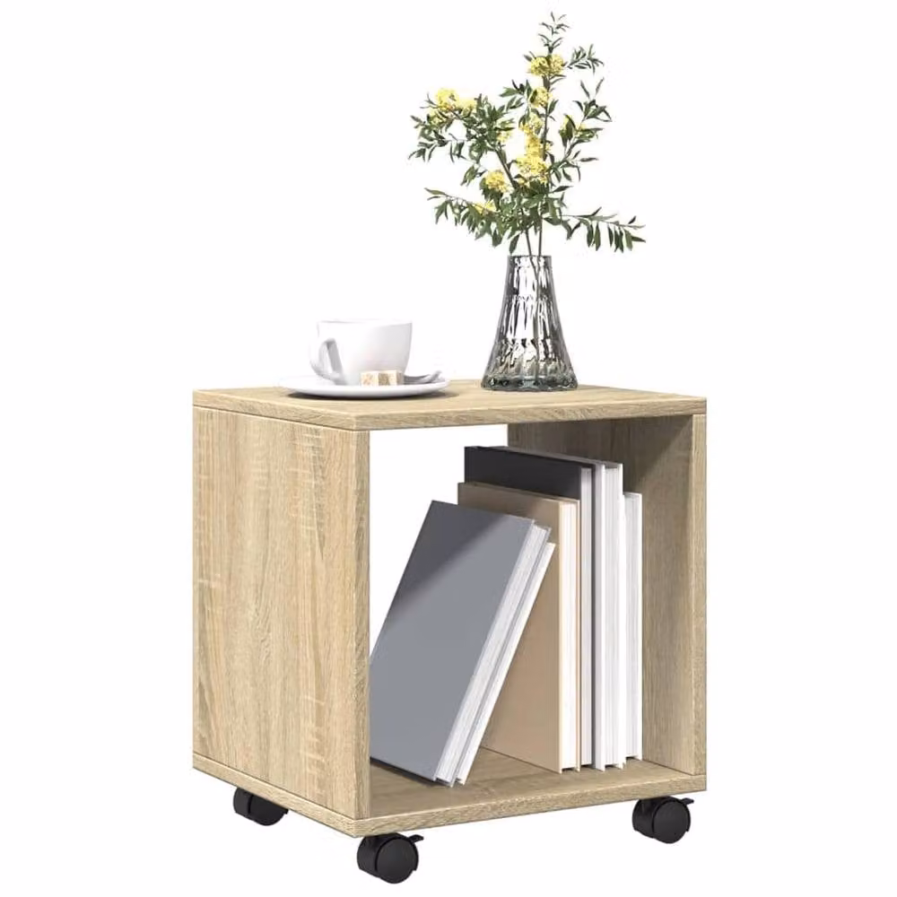 Berkfield Home vidaXL Rolling Cabinet in Sonoma Oak Brown, W/D/H: 37 x 33 x 42.5 cm – 3