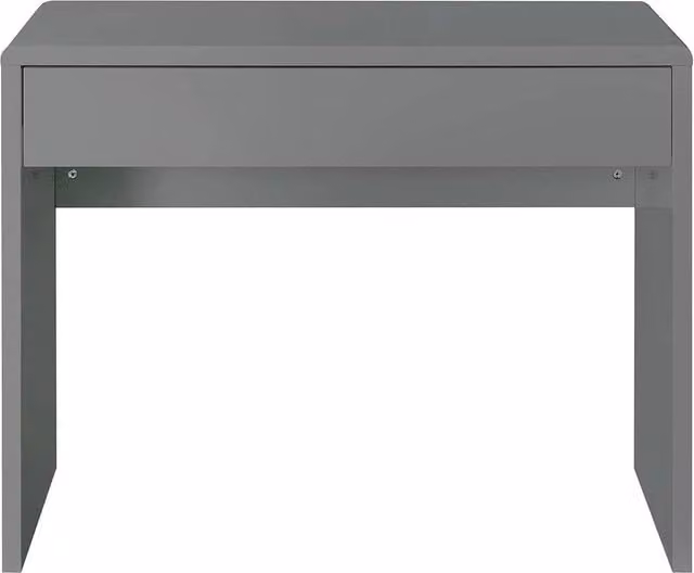 FORGEVIO Grey Gloss Dressing Table and Modern Hallway Console Desk – 1