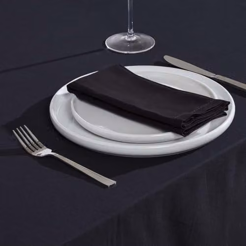 Homescapes Premium Black Cotton Cloth Napkins, Set of 4, W/D/H: 45 x 45 x 45 cm – 2