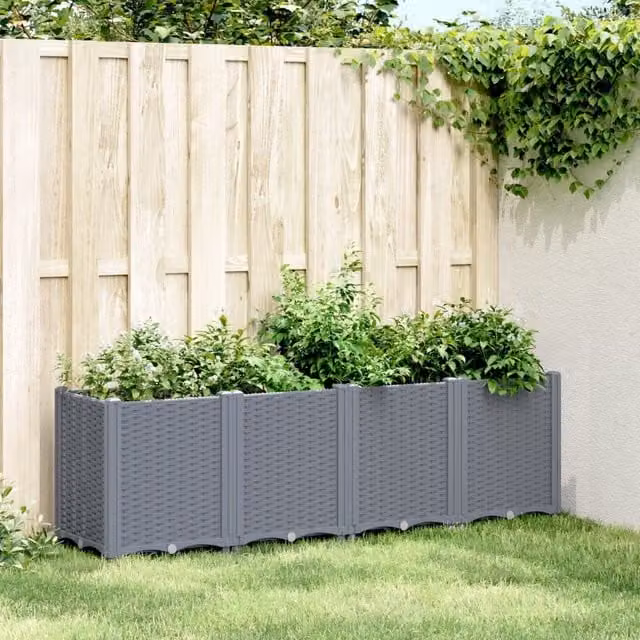 Berkfield Home Garden Planter in Blue and Grey, W/D/H: 160 x 40 x 53 cm – 1
