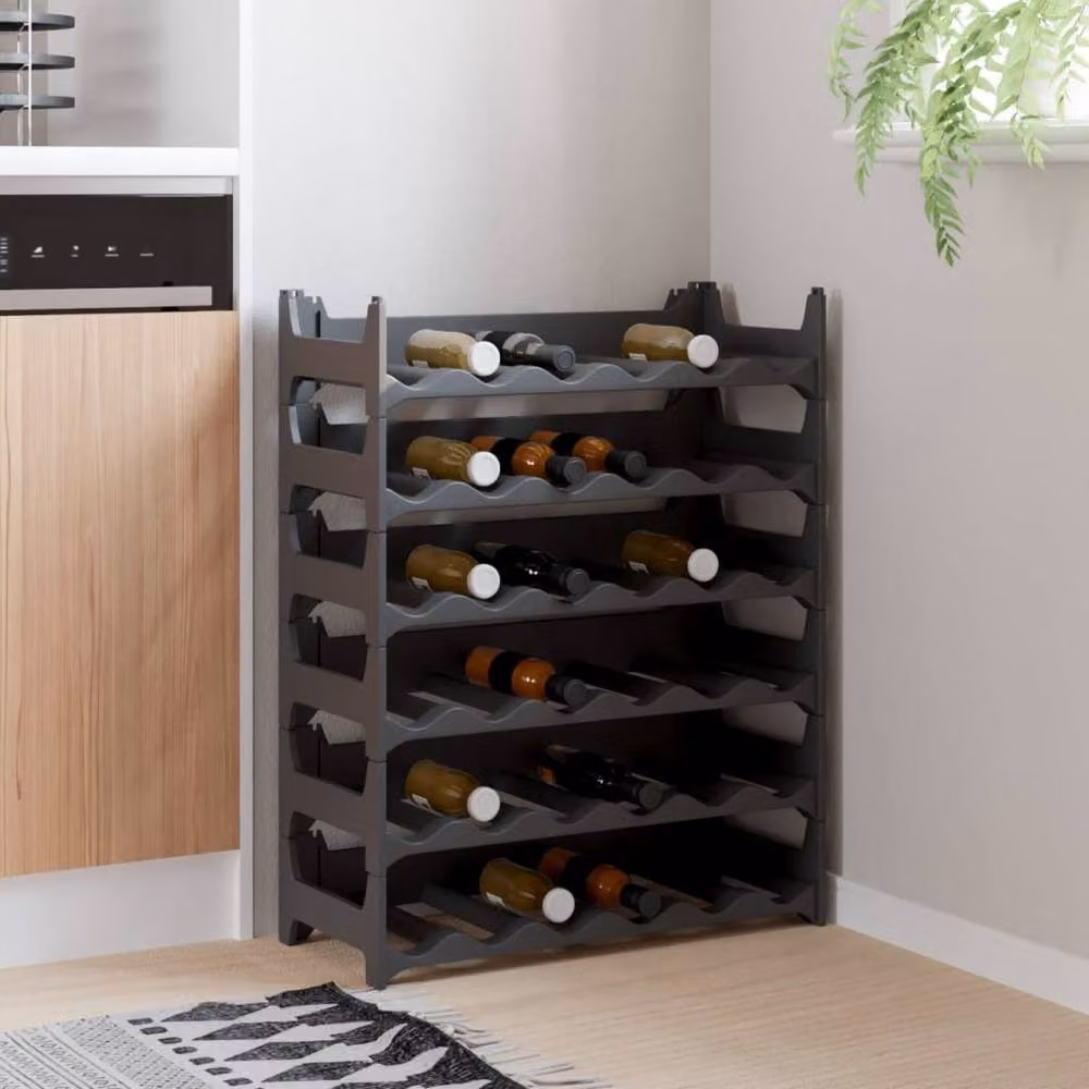Berkfield Home Stackable Wine Rack for 36 Bottles in Matt Black – 2