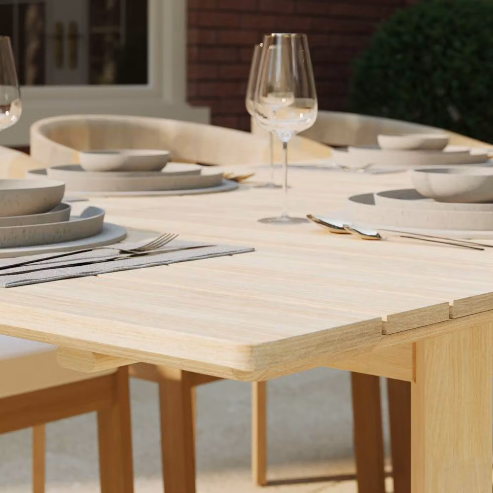 Charles Bentley Delgada Extending Acacia Wood Dining Table in Natural Oil Finish – 3