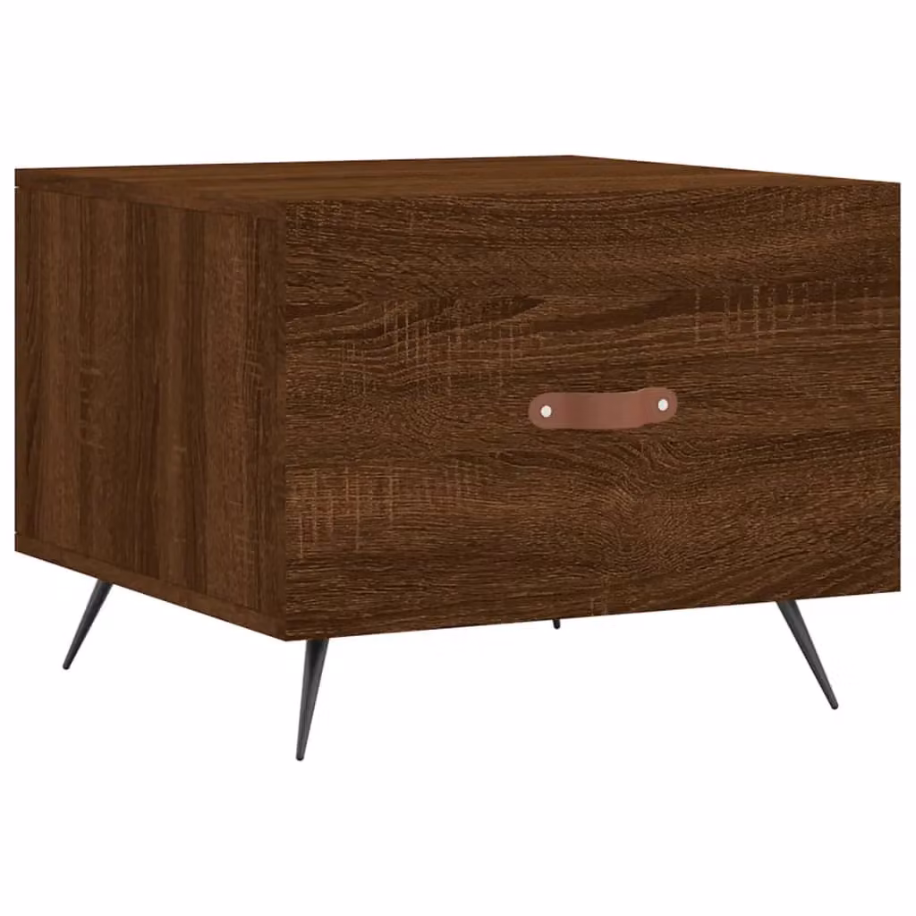 Berkfield Home Set of 2 Brown Oak Coffee Tables, W/D/H: 50 x 50 x 40 cm – 4