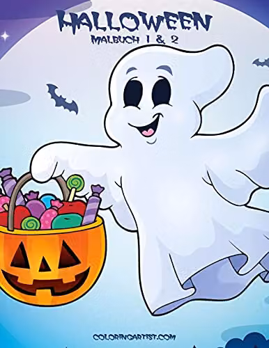 Createspace Halloween Colouring Books 1 & 2 for Children, Multicolour