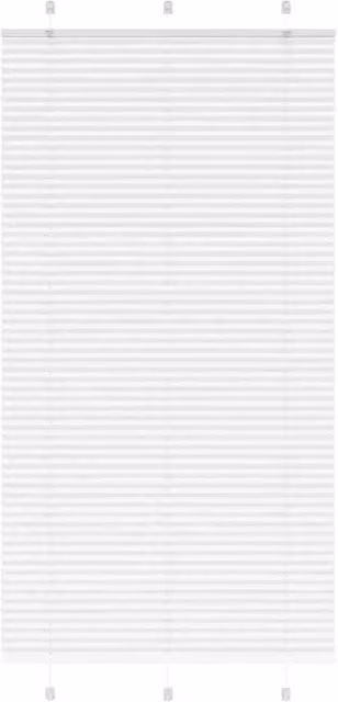 Berkfield Home White Single Pleat Polyester Fabric Blind, W: 105 cm, H: 200 cm
