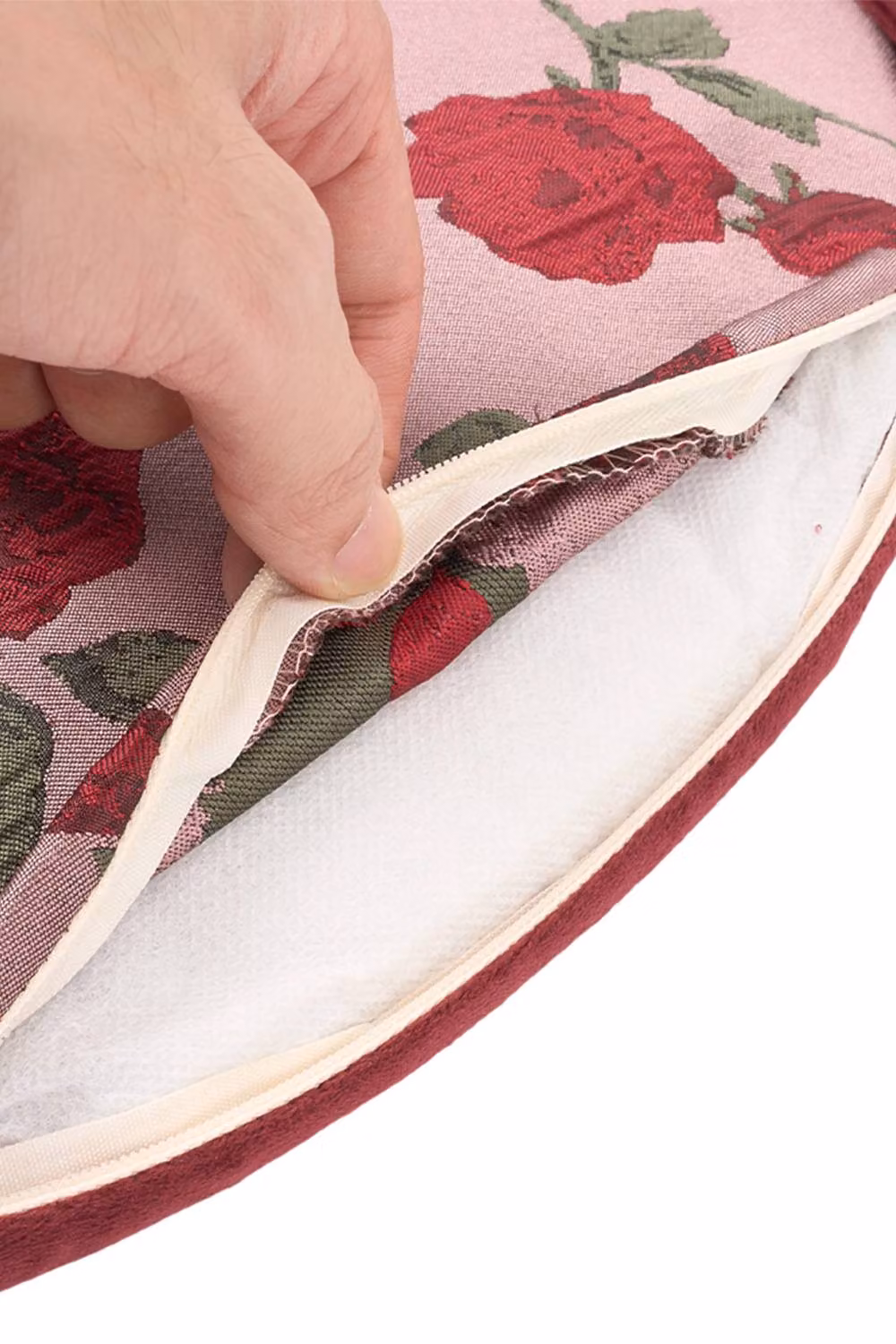 Living and Home Multicolour Vintage Floral Round Cushion, W/D/H: 43 x 43 x 43 cm – 6