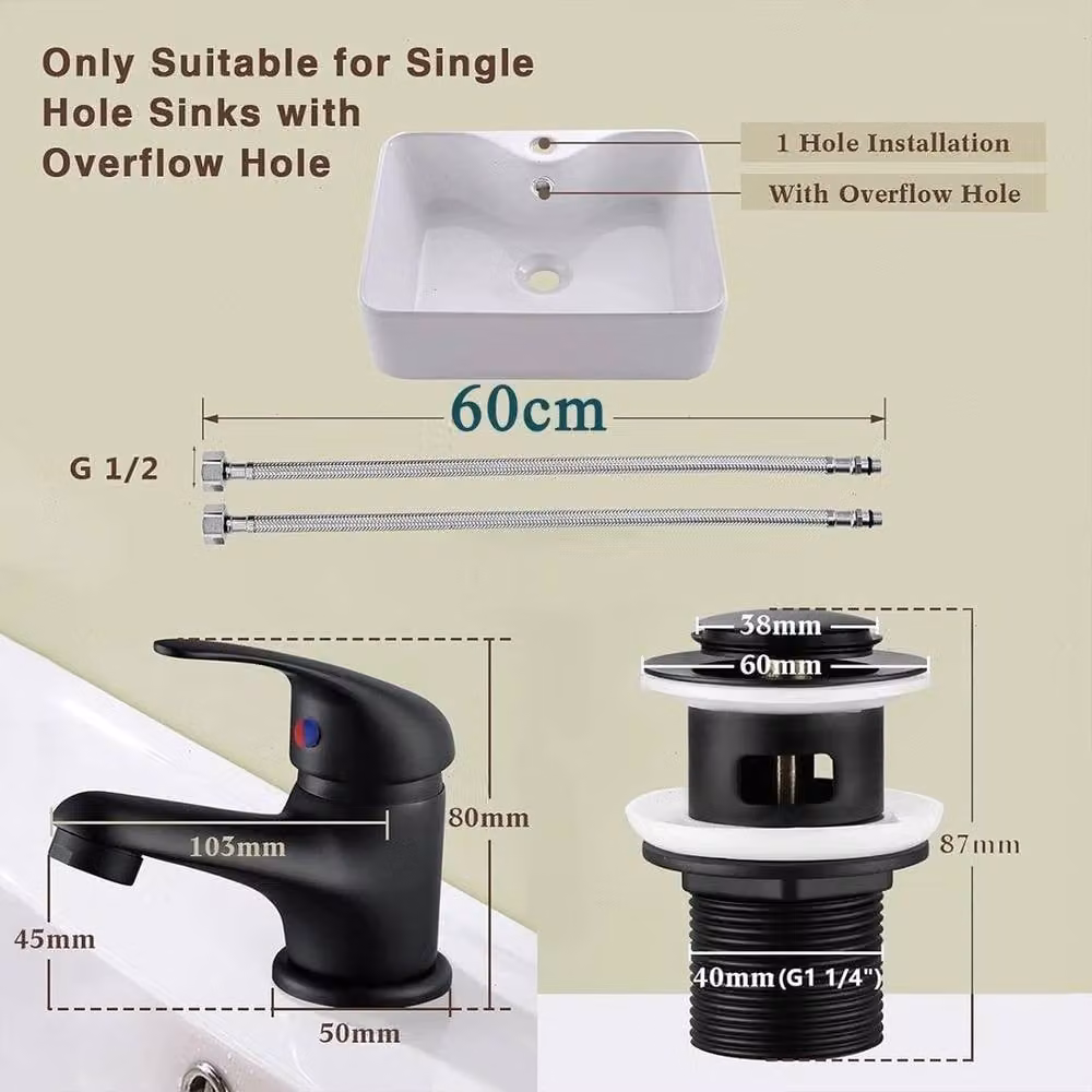 Kelvenix Matt Black Waterfall Basin Mixer Tap Single Lever Brass Bathroom Sink Tap – 2