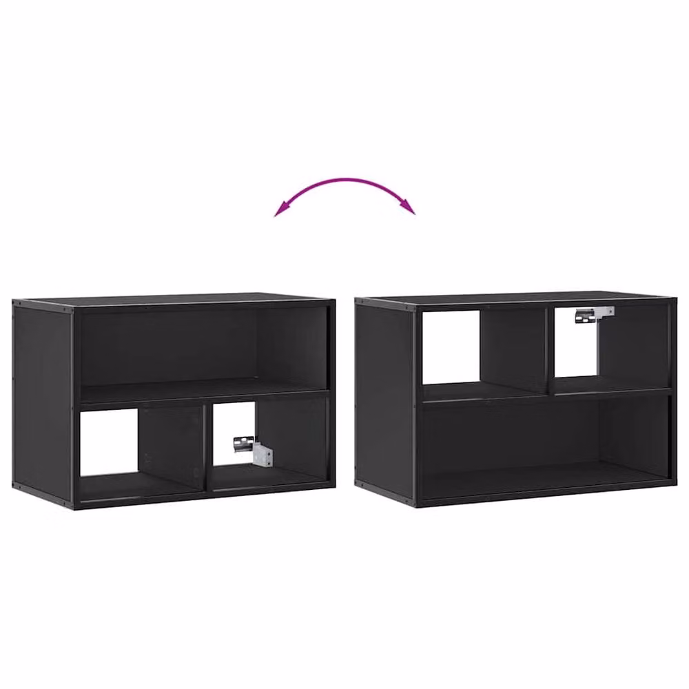 Berkfield Home TV Cabinet in Black, W/D/H: 60 x 31 x 39.5 cm – 5