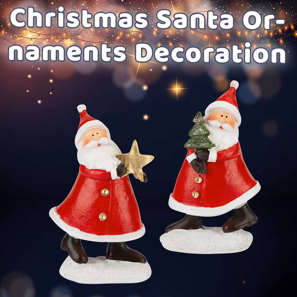 VFM e-Store Red Santa Christmas Ornaments 2 Pack, W/H: 16 x 9.5 cm – 3