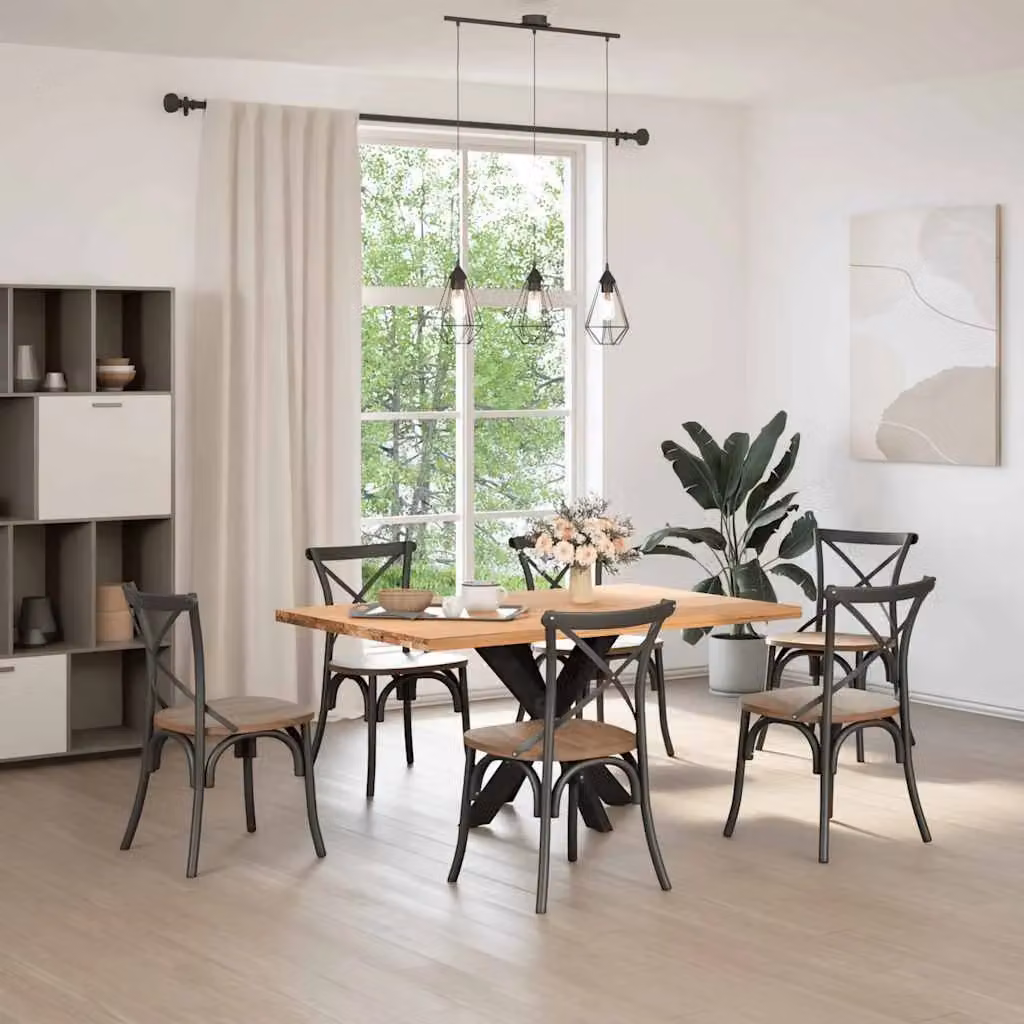 Berkfield Home Spider Shape Dining Table Leg in Black Steel, W/D/H: 85 x 85 x 72-73 cm – 2