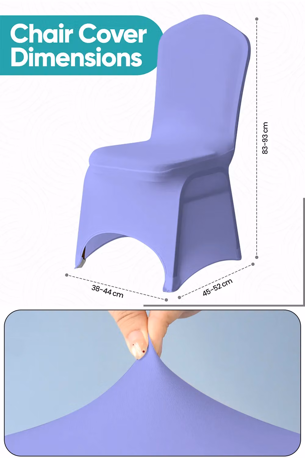 Neel Blue 10-Piece Lavender Spandex Arched Front Dining Chair Slipcovers, Stretchable and Washable Fabric – 2
