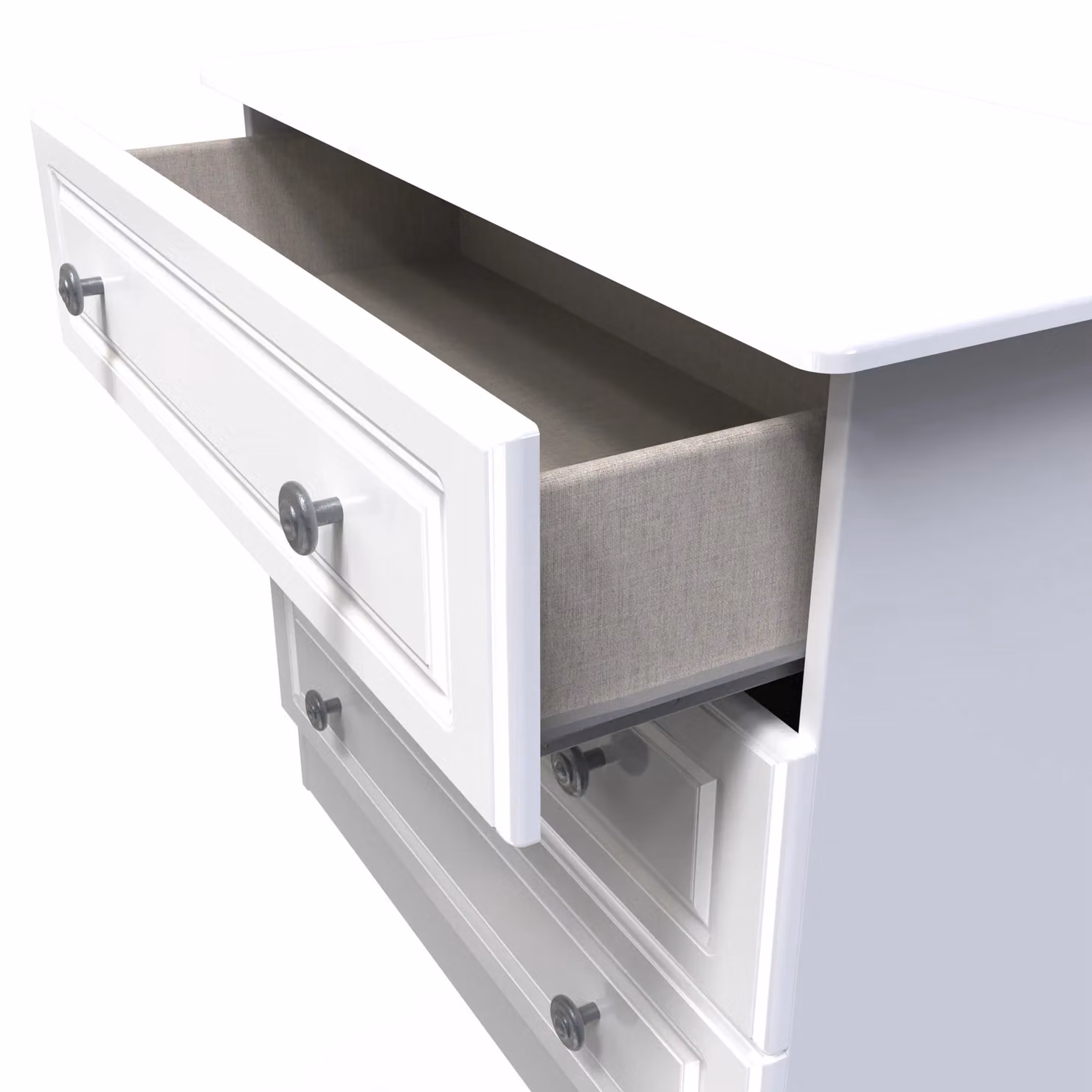 Stirling 3 Drawer Chest in White, Ready Assembled – 2