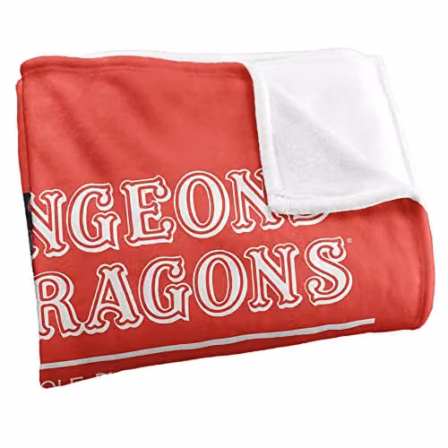 Hasbro Dungeons and Dragons Basic Rules Cover Fleece Blanket, Multicolour, W/D/H: 152 x 127 cm – 2