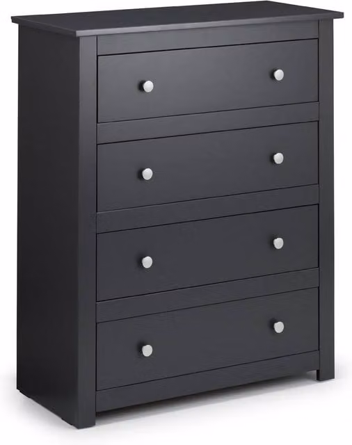 Cheshire Premium Hawthorne 4 Drawer Chest in Anthracite Grey