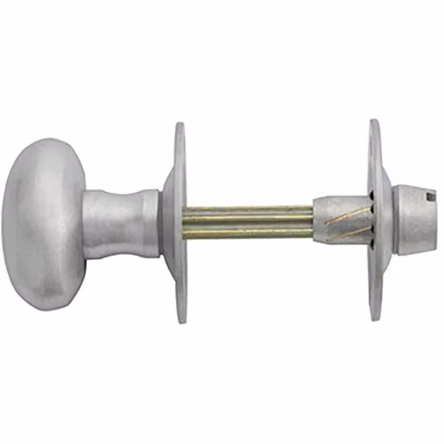 Loops Oval Thumbturn Lock with Coin Release Handle on 36mm Rose in Satin Chrome