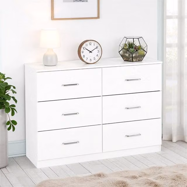 Seconique Dakota 6 Drawer Chest in White